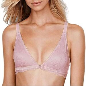 Victoria's Secret Soft Pink Lace Velvet Bralette